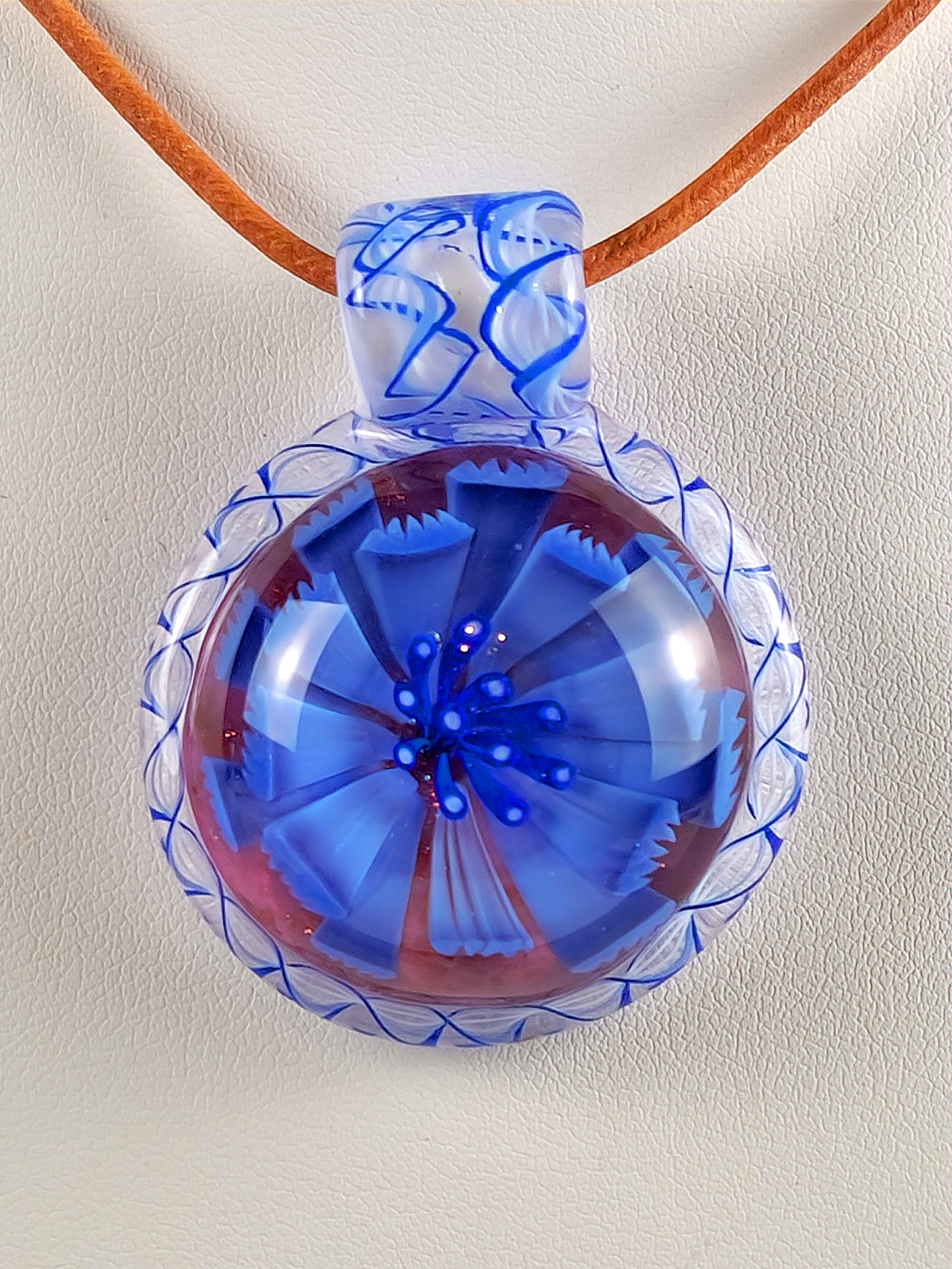 Chicory flower pendant