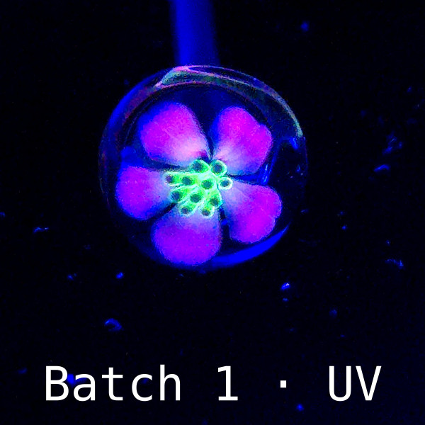 2-tone UV Cherry, 3D Murrine cane, BORO 33COE