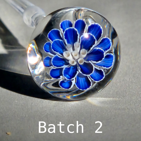 Blue Dahlia, 3D Murrine cane, BORO 33COE