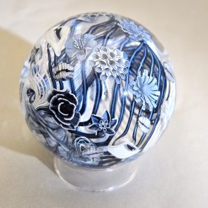 Blue and white flower marble with chaos core