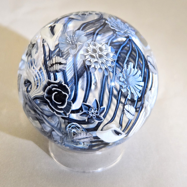 Blue and white flower marble with chaos core