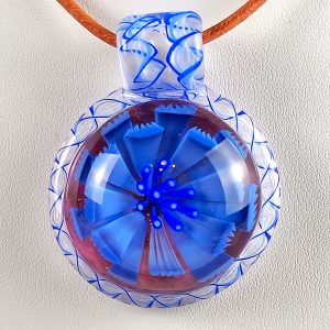 Chicory flower pendant