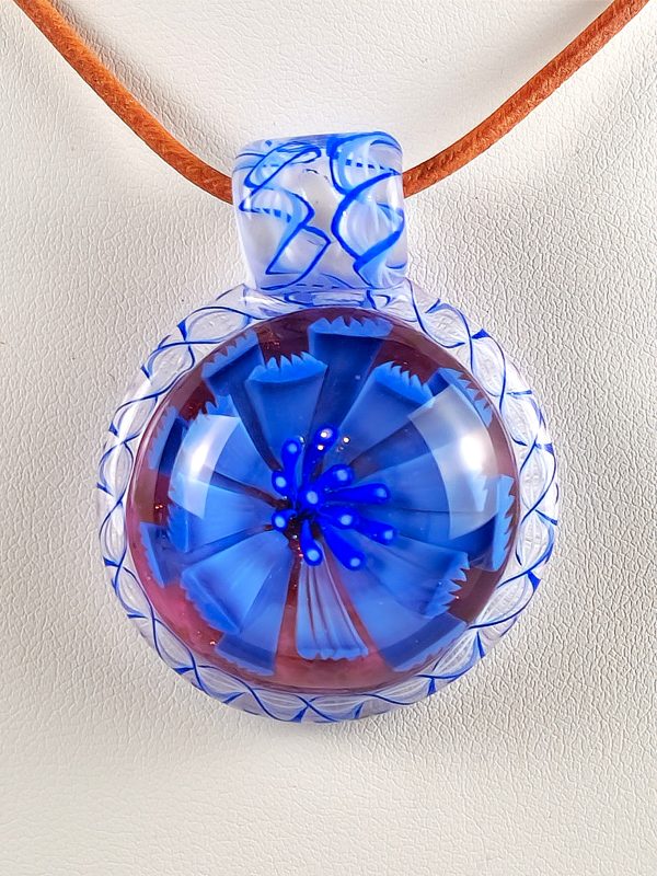 Chicory flower pendant