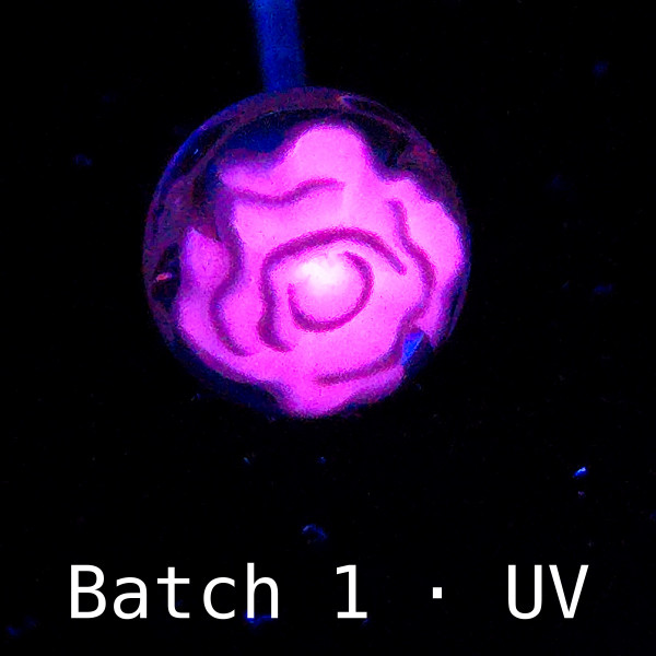Pink UV Rose, 3D Murrine cane, BORO 33COE