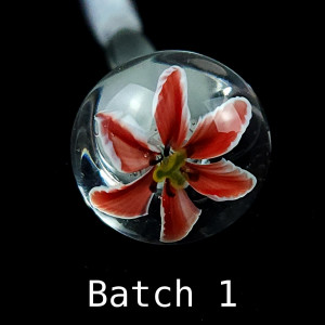 Red Lily, 3D Murrine cane, BORO 33COE
