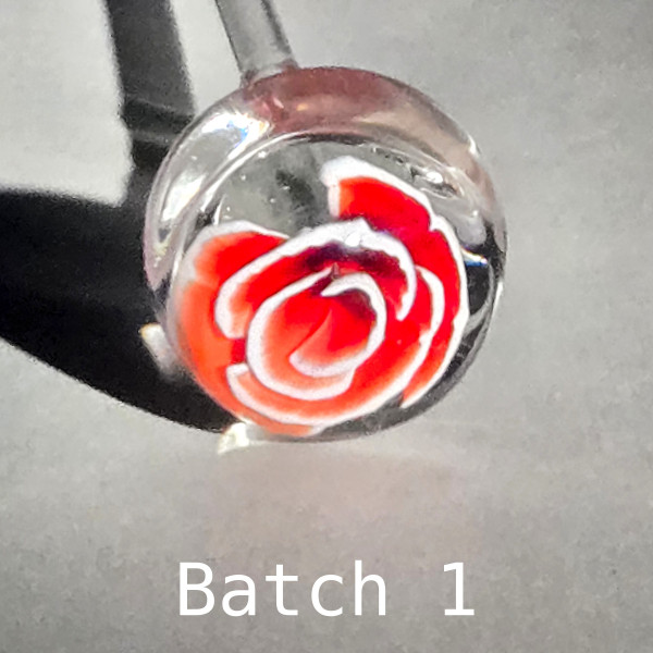 Red Rose, 3D Murrine cane, BORO 33COE